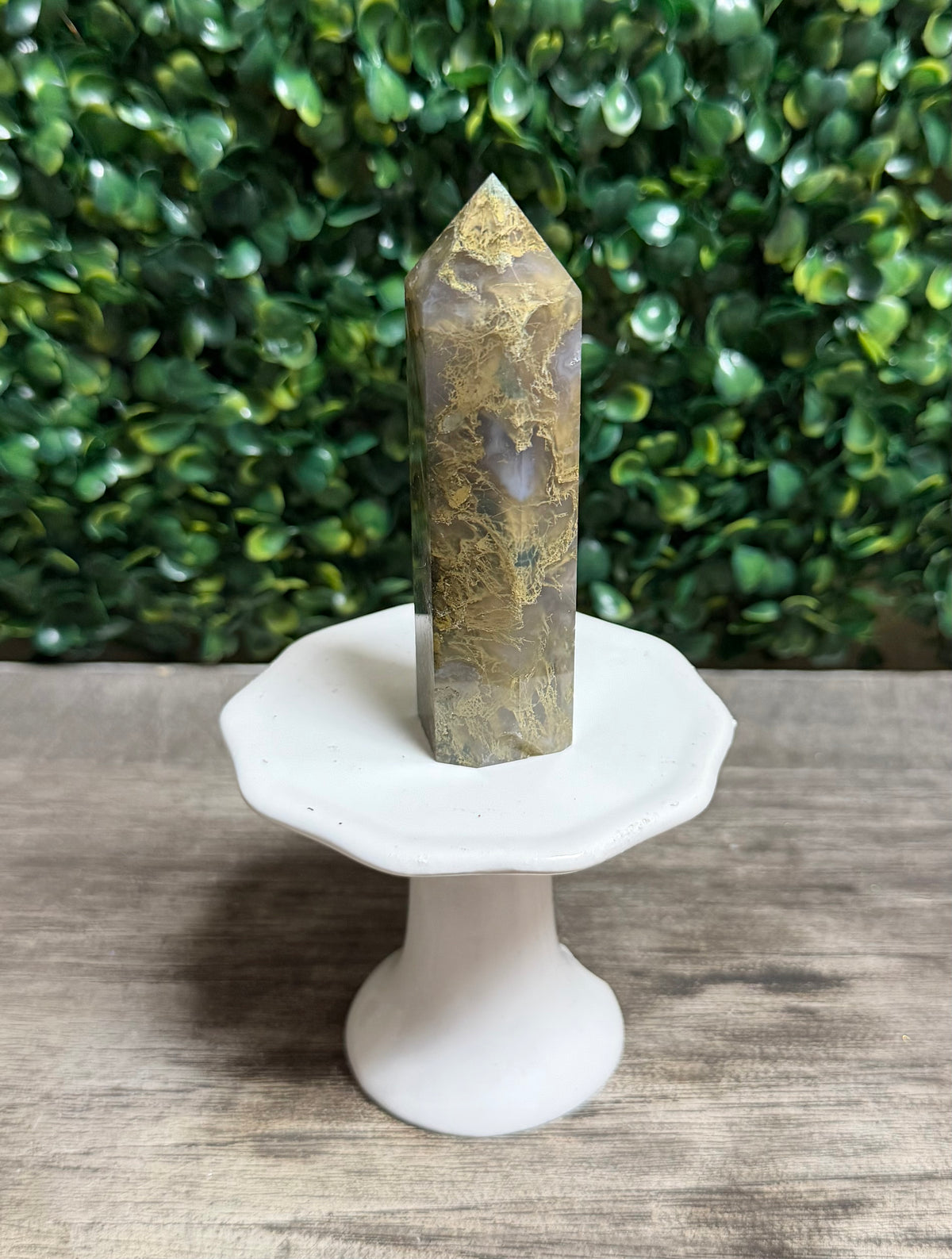 Moss Agate Tower (3.95inch)