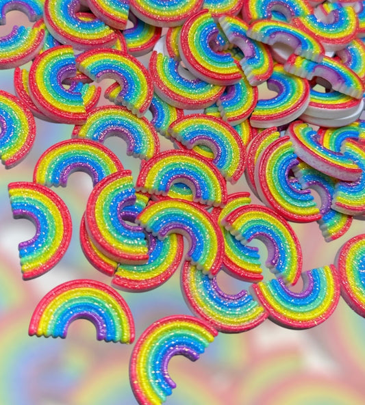 10 pcRainbow Sparkle Cabochons