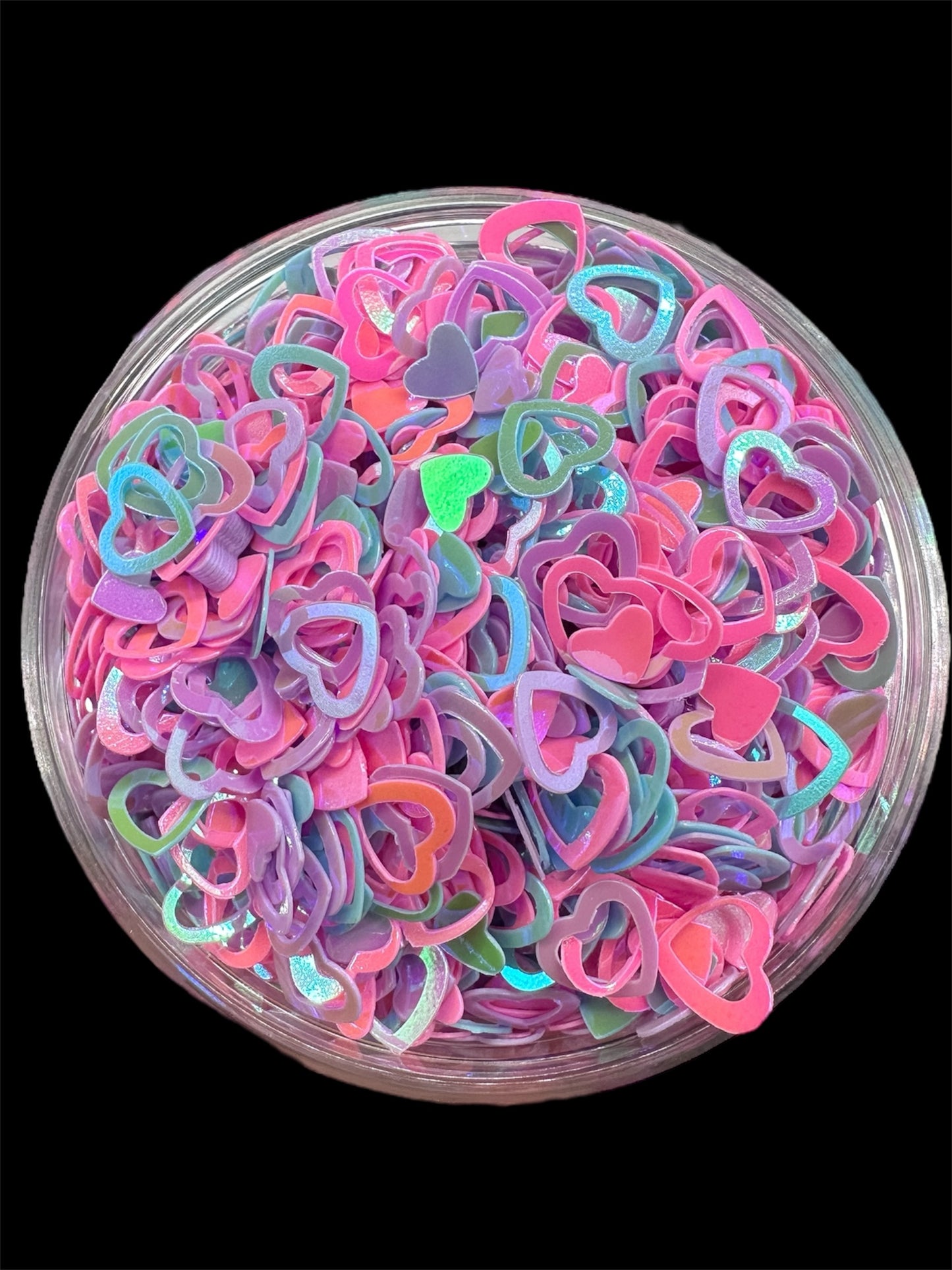 Pink/Purple/Blue Heart Mix