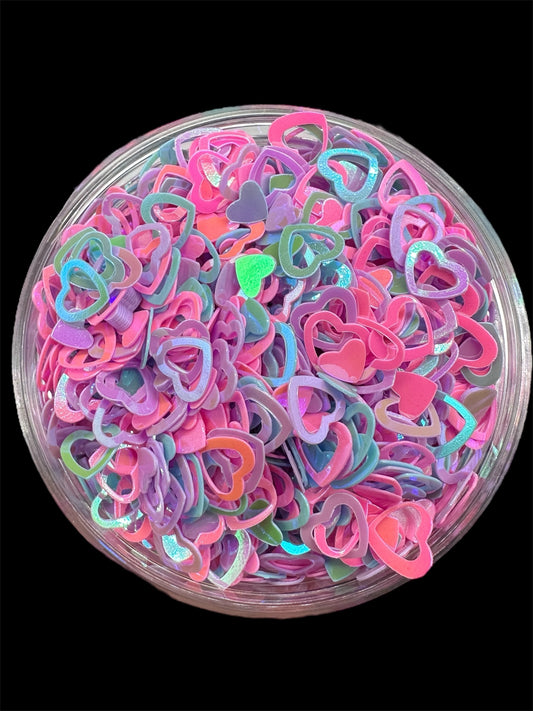 Pink/Purple/Blue Heart Mix