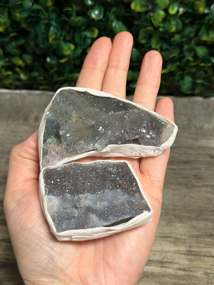 Smokey Amethyst Zeolite Cluster Set