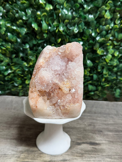 Pink Amethyst Freeform with druzy