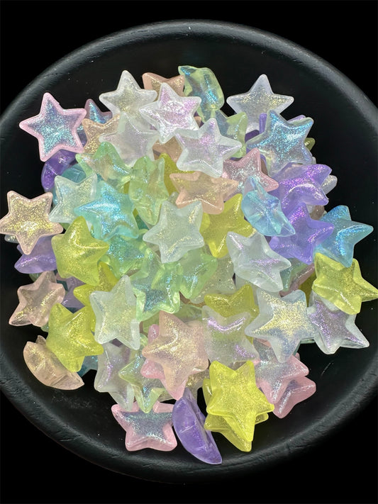 Iridescent Star Cabochons 13mm
