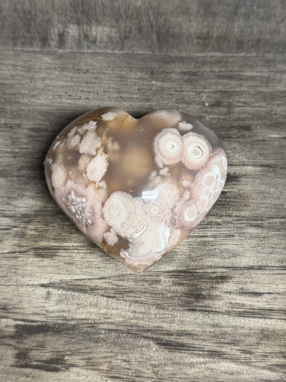 Flower Agate Heart