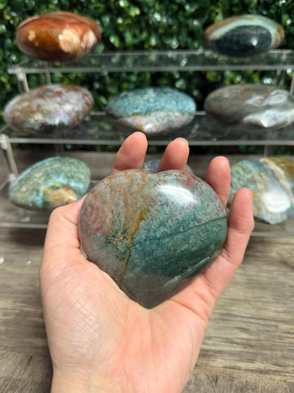 Ocean Jasper Puff Heart