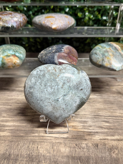 Ocean Jasper Puff Heart
