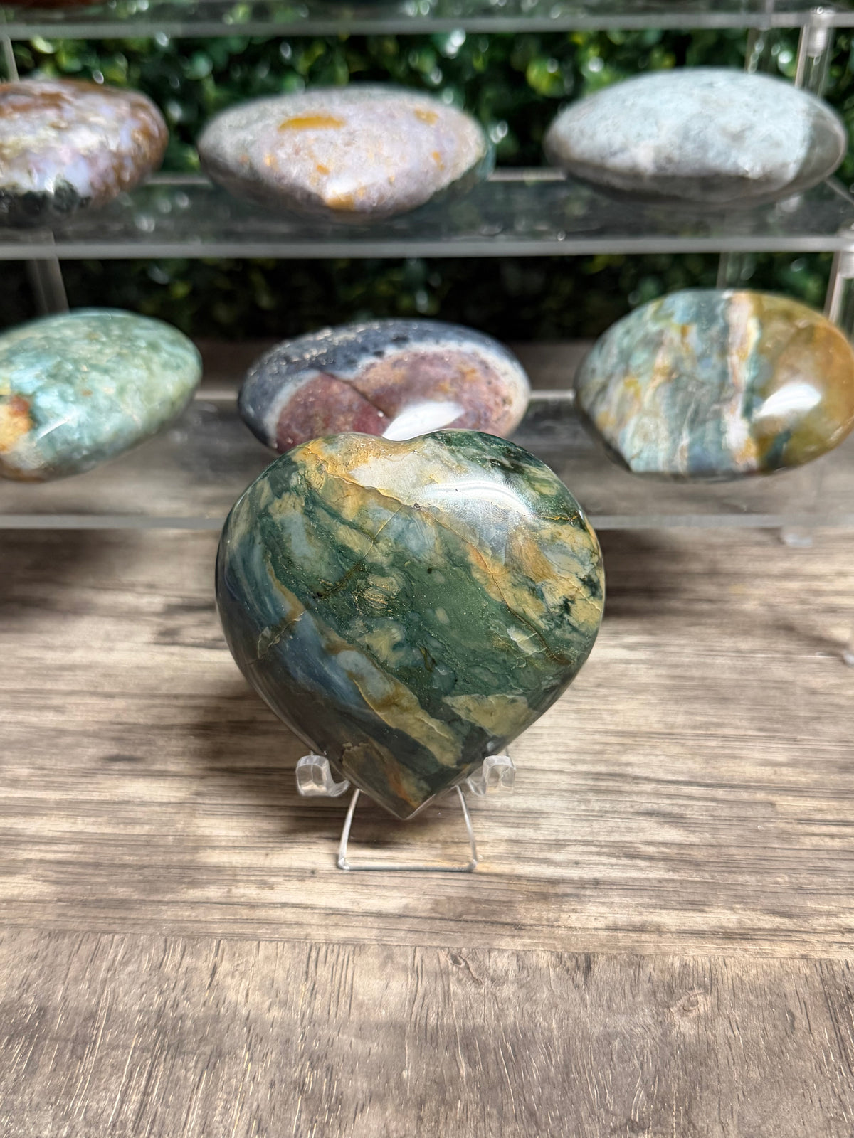 Ocean Jasper Puff Heart