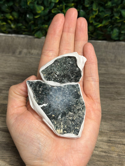 Black Amethyst Zeolite Cluster Set