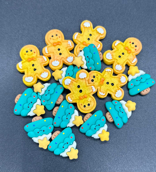 16 Christmas Cookie Cabochon Mix