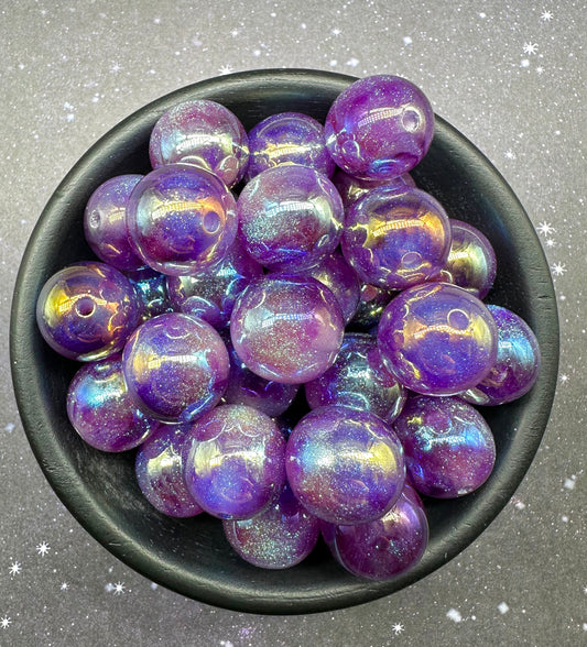16mm Purple Galaxy Beads