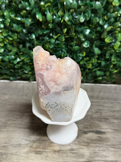 Pink Amethyst Freeform with druzy