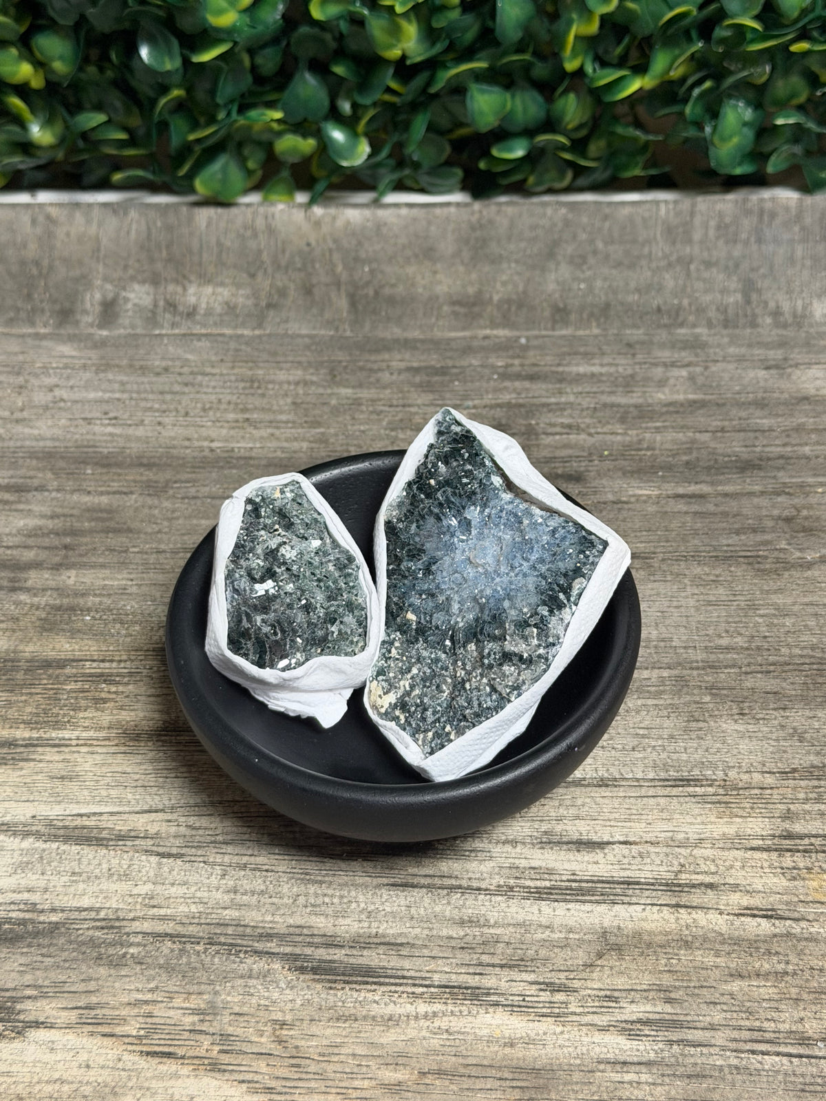 Black Amethyst Zeolite Cluster Set