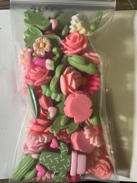 60pc Cactus Cabochon Mix