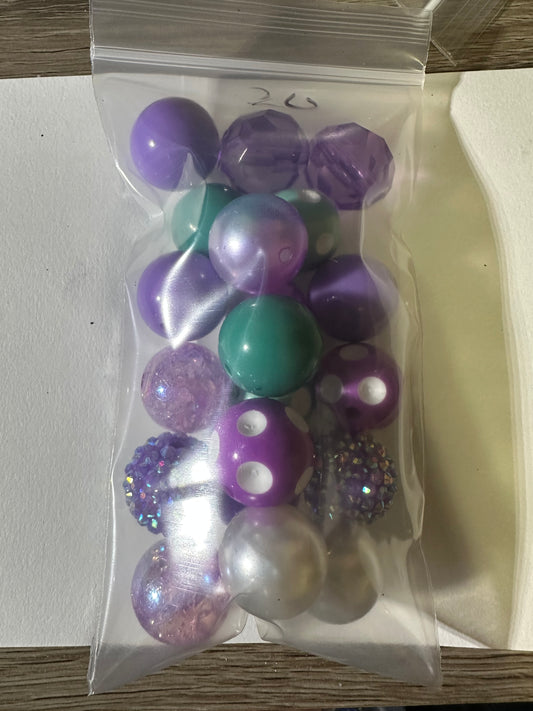 20pc 22mm Bubble Gum Beads