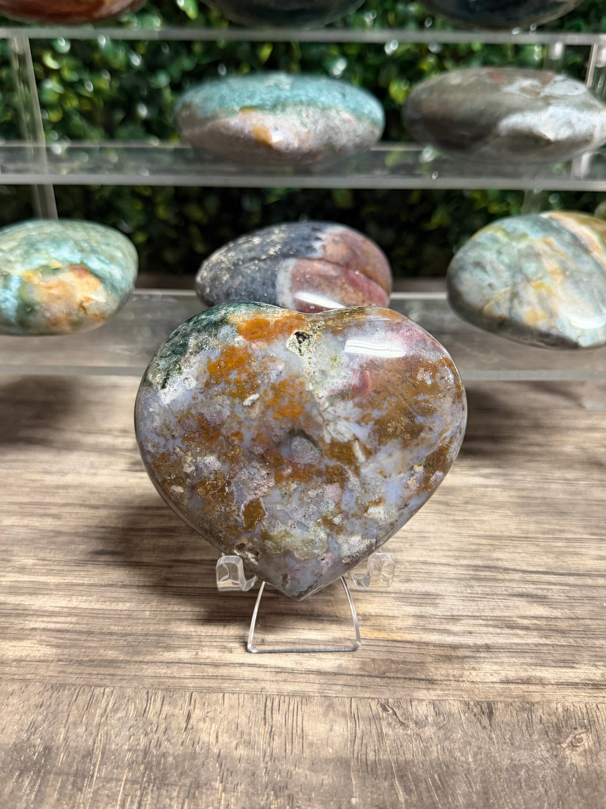 Ocean Jasper Puff Heart