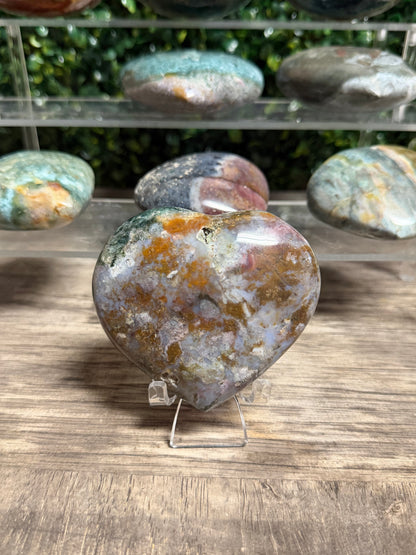 Ocean Jasper Puff Heart