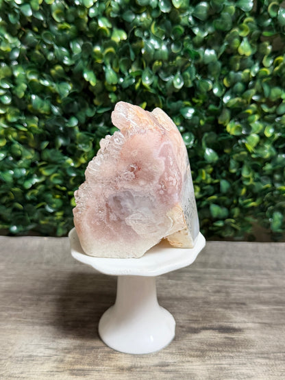 Pink Amethyst Freeform with druzy